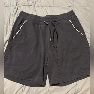 HOLLISTER Black Sweat Shorts with Logo Trim Men’s Size Medium